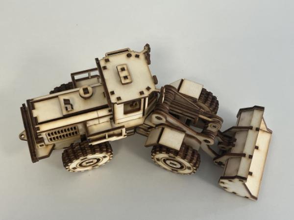 Radlader als 3D Großmodell  - Draufsicht